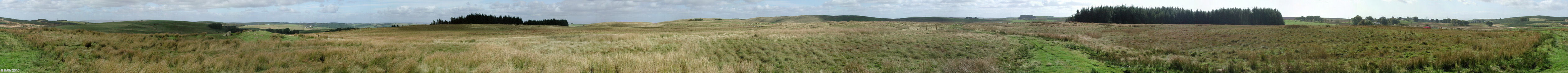 360 degree panorama of Moyne Moor
Taken in 2007 before any start was made on the wind farms in the area.  For a generation this view and the tranquility that goes with it will be lost.   A full resolution version of this image can be downloaded [url=http://www.drookitagain.co.uk/images/Moynemoor360.jpg] here. [/url].  In the high resolution file you can see two masts on distant hills, these are anenometers testing the potential wind speeds.  [url=http://www.streetmap.co.uk/map.srf?X=247087&Y=652777&A=Y&Z=115/] Map location. [/url]
