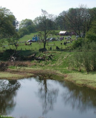 2004, Horse Jumping area viewed from across the old Mill pond
