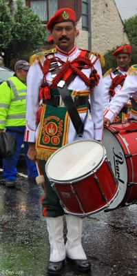 2008, Patiala Pipe Band
A member of the Patiala Pipe band from Pakistan poses for the camera.
