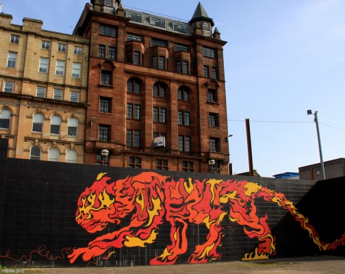 2010, the year of the Tiger, Clyde Waterfront
A mural by [url=http://www.mcfaulstudio.com/] Mcfaul studios [/url] at the riverside in Glasgow.
