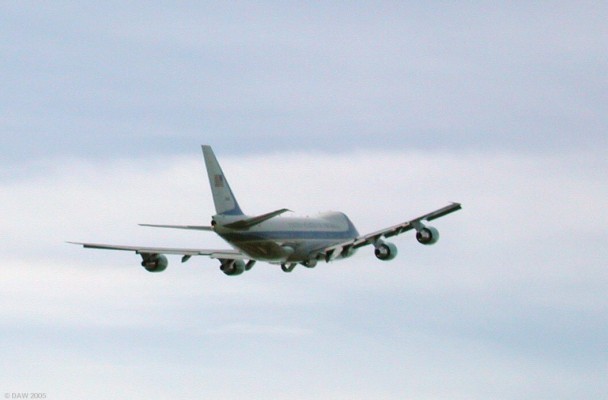George Bush departs Scotland on Air Force One from Prestwick Airport, July 8th 2005
