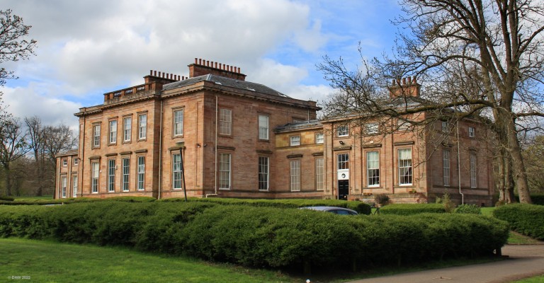Aitkenhead House, Kings Park, Glasgow
Built in 1806 for the West Indies merchant, John Gordon.  Today it has been converted in to flats and is at the centre of Kings Park. [url=http://streetmap.co.uk/map?X=259607&Y=660222&A=Y&Z=115/] Map location. [/url]

