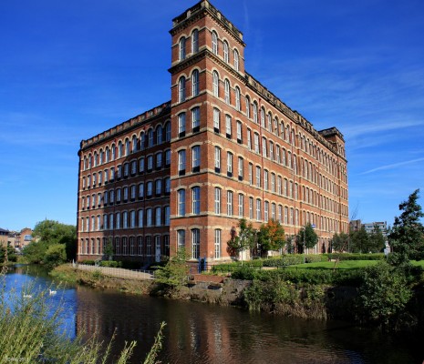 The former Anchor Mill, Paisley
The restored Anchor Mill Building with the River Cart. 
