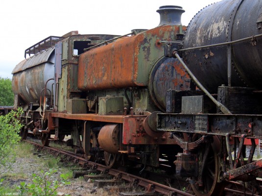 The graveyard, Doon Valley railway
Rolling stock awaiting restoration at Doon Valley Railway, Dunaskin.
