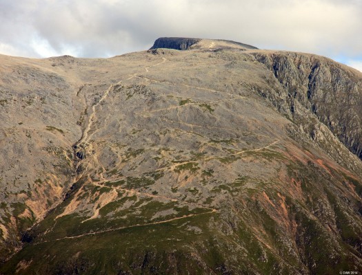 Ben Nevis
A view of Ben Nevis from the west shore of Loch Linnhe, the footpath can clearly be seen winding up to the summit. [url=http://streetmap.co.uk/map.srf?X=206342&Y=771289&A=Y&Z=120/] Map location. [/url]
