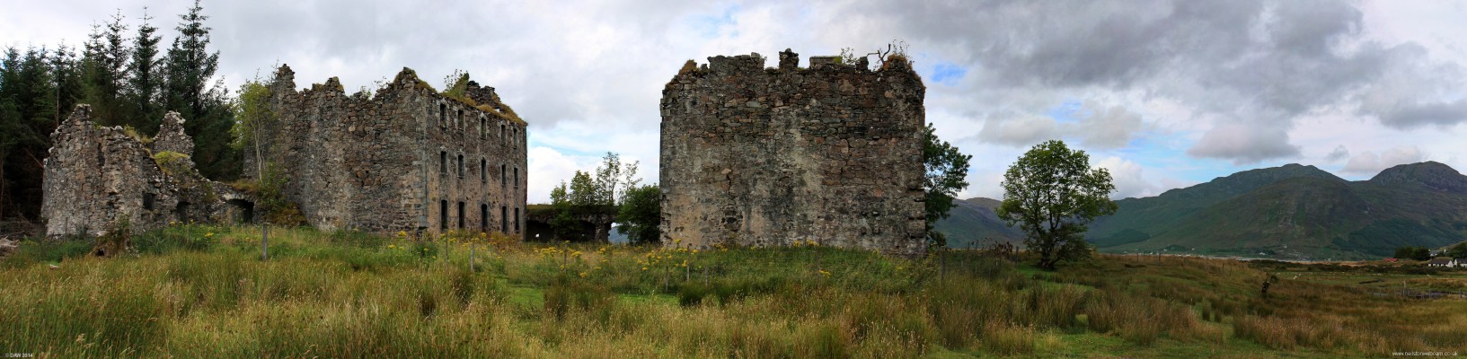 Ruins of Bernara Barracks, Glenelg
Built between 1717 and 1723 as a result of the first Jacobite uprising of 1715.  After the uprising the government garrisoned troops here and in other locations in the highlands in an attempt to supress the locals.  This location was also chosen because it allowed control of the main crossing to Skye.  You can still cross to Skye here by a small 6 car ferry in summer. [url=http://streetmap.co.uk/map.srf?X=181584&Y=819770&A=Y&Z=115/] Map location. [/url]
