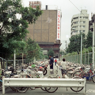 I'm sure I left my bike here somewhere, Tokyo, 1986
