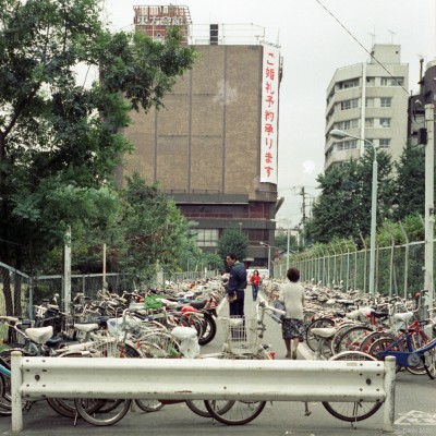 I'm sure I left my bike here somewhere, Tokyo, 1986
