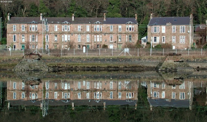 Bowling Harbour reflection
The houses on Dumbarton road reflected on Bowling Harbour on a still winter afternoon. [url=http://www.streetmap.co.uk/map.srf?X=244390&Y=673612&A=Y&Z=115/] Map location. [/url]
