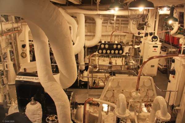 Royal Yacht Britannia Engine room
Launched in 1953 from John Brown's Ship yard on the Clyde these engines propelled the ship more than a million miles in the time she served as Royal Yacht.

