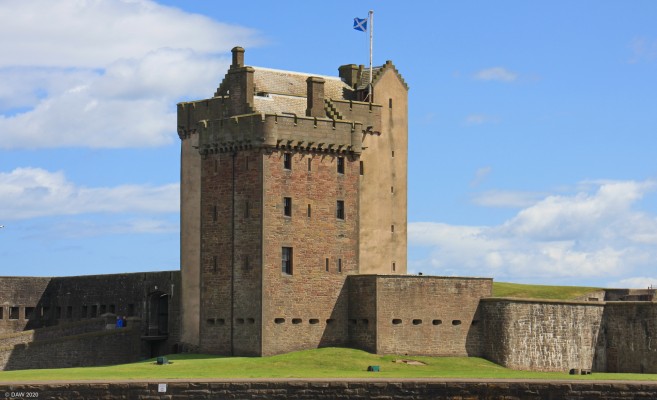 Broughty Castle, Broughty Ferry
Broughty Castle sits on the banks of the river Tay in a strategic position.  It was completed in 1495 by Andrew, 2nd Lord Gray.  Today it is open to the public as a local museum.
