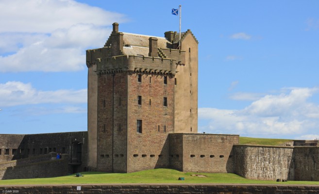 Broughty Castle, Broughty Ferry
Broughty Castle sits on the banks of the river Tay in a strategic position.  It was completed in 1495 by Andrew, 2nd Lord Gray.  Today it is open to the public as a local museum.

