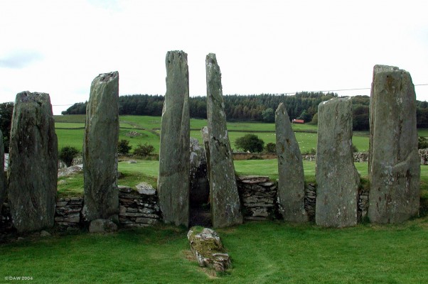 Cairn Holy Chambered Cairns
Located at the end of a short single track road off the A75 is this ancient site of worship and burial, thought to date from before 4000 BC.  The site is owned by Historic Scotland and consists of two chambered cairns. [url=www.multimap.com/map/browse.cgi?lat=54.8588&lon=-4.3072&scale=25000&icon=x/]Map location[/url]
