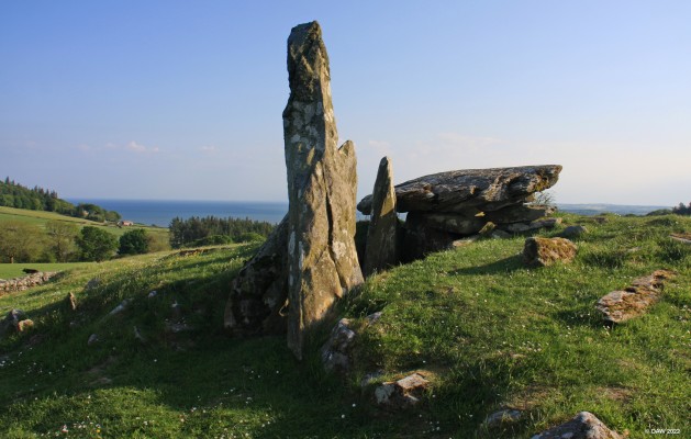 Cairnholy II chambered tomb
Built by farming people on the Neolithic period between 4,000 and 6,000 years ago.  They were designed to house the remains of many people and were in use for several centuries.  [url=http://streetmap.co.uk/map?X=251795&Y=554000&A=Y&Z=120/] Map location. [/url]
