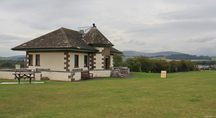 Camera Obscura, Kirriemuir
Open in 1930 as the Cricket Pavilion and paid for by J. M.Barrie the author who was born in Kirriemuir in 1860.  In 2015 the pavilion and camera were restored to their original glory.  [url=http://streetmap.co.uk/map?X=338828&Y=754657&A=Y&Z=115/] Map location. [/url]
