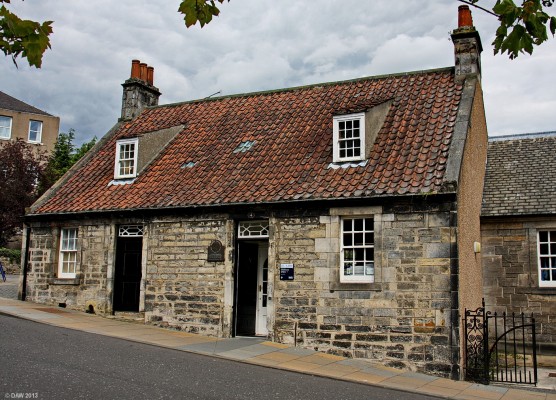 The Birth place of Andrew Carnegie
The humble Weavers Cottage in which the steel magnate Andrew Carnegie was born in 1835. [url=http://www.streetmap.co.uk/map.srf?X=309160&Y=686997&A=Y&Z=115/] Map location. [/url]
