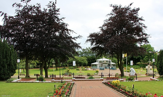 The Carfin Shrine
A place of Catholic Pilgrimage first developed in 1921 during the miners strike.  It was built by miners from the surrounding area as an equivalent to Lourdes Grotto.   This photo show the glass Chapel and garden area.  [url=http://www.streetmap.co.uk/map.srf?X=277478&Y=658594&A=Y&Z=115/] Map location. [/url]
