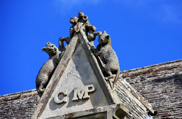 Cats on the roof, Ballindalloch Castle, Banffshire

