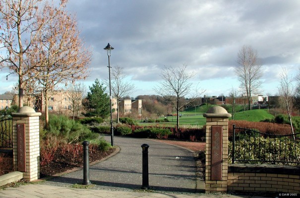 Centenary Park, Barrhead
The old town centre entrance to Centenary Park.  Plans are afoot for a major [url=http://www.eastrenfrewshire.gov.uk/council/customerfirst/pg_consultation_page/barrheadvision.htm]regeneration[/url] of Barrhead which could mean the loss of this park depending on what options are chosen.
