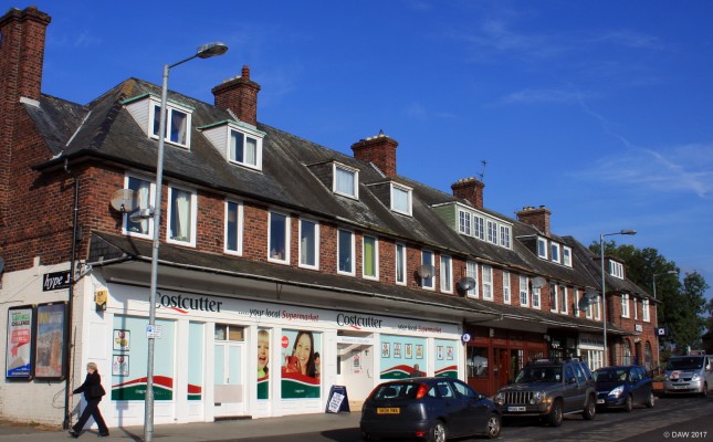 Central Avenue, Gretna
The centre of the planned town of Gretna.  Built during the first World War to accommodate the workers of the nearby munitions factory.  Many of the buildings remain as they were, this is the centre of the town with the shops below and housing above.
