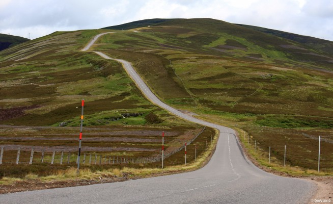 The Cock Bridge to Tomintoul Road
The famous A939 road mentioned so often on winter traffic reports, this view gives an idea as to why it closes, the road rises to over 600m at the Lecht ski centre.  [url=http://streetmap.co.uk/map.srf?X=325348&Y=810872&A=Y&Z=120/] Map location. [/url]
