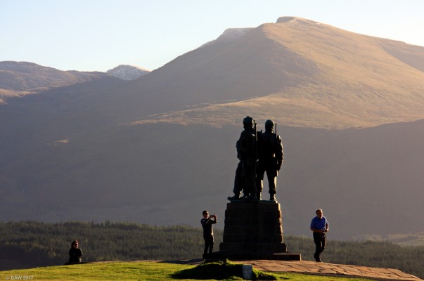 Commando Memorial, Spean Bridge
Late afternoon autumn sun lights up Ben Nevis in the distance.
