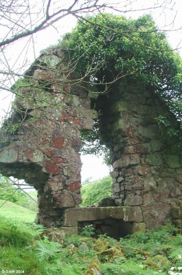 The original Cowden Hall
The is what remains of the original Cowden Hall, dating from about the 14th century it was the family seat of the Spreuls.  It lies in the corner of a field just outside the grounds of the later Cowden Hall.
