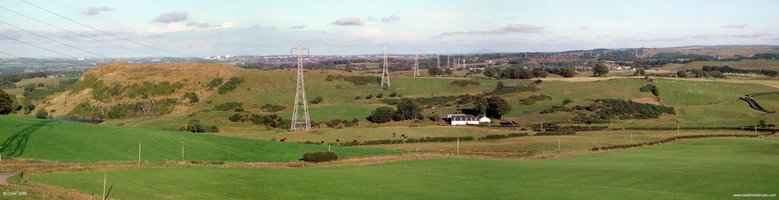 The Craigie from Dyke Hill
Over looking Duncarnock Hill, or 'The Craigie' as it is known locally.  Glanderston Dam can just be seen on the left.  With a bit of imagination you can see the remains of the earth works from the Iron Age hill fort that once stood on Duncarnock Hill.  From here you can see the classic 'crag & tail' outline of the Craigie,  formed as the ice flowed south during the last ice age.  East Kilbride can be seen in the distance above the Cragie. [url=http://www.streetmap.co.uk/streetmap.dll?G2M?X=249500&Y=656500&A=Y&Z=120/]Map location. [/url]
