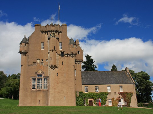 Crathes Castle, Aberdeenshire
The 16th century castle is on land given to the Burnetts of Ley family by King Robert the Bruce in 1323.  The present castle dates from 1596.  The castle is in the care of [url=https://www.nts.org.uk/visit/places/crathes-castle/] The National Trust for Scotland. [/url]
