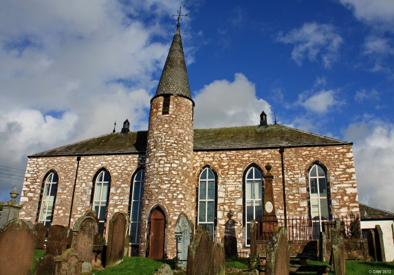 Crossmichael Church, Dumfries & Galloway
The present building dates from 1751 but the unsual narrow tower is thought to date from around 1611 from the previous church that stood here.  In 1989 the congregations of Parton, a few miles up the road, united with Crossmichael with one minister serving both churches.  [url=http://www.streetmap.co.uk/map.srf?X=272900&Y=566750&A=Y&Z=120/] Map location. [/url]
