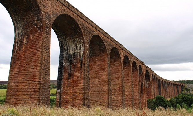 Culloden Railway Viaduct
This impressive 28 span viaduct is the longest such masonry bridge in Scotland.  It was built in 1898. It was designed by Murdoch Paterson for the Highland Railway and crosses the River Nairn on a curve with a span on some 549m.  The bridge is still in use today.  [url=http://www.streetmap.co.uk/map.srf?X=276336&Y=844997&A=Y&Z=115/] Map location. [/url]
