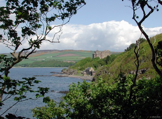 Culzean Castle viewed from coastal path
Culzean Castle sits in some 600 acres of country park, the coastal path gives views of the Castle perched on the cliff as well as a views out across the firth of Clyde to the Isle of Arran. [url=http://www.multimap.com/map/browse.cgi?lat=55.3510&lon=-4.8019&scale=25000&icon=x/]Map Location[/url]

