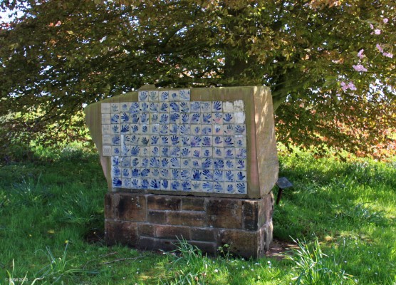 The Dalton Hands, Dumfries & Galloway
You never know what you'll stumble across when you go off the beaten track.  This was under a tree in the small village of Dalton.  It is hand prints of all the children aged 0 to 16 in the year 2000 in the Parish of Dalton and Carrutherstown.  The Maple tree it is under was planted in 1977 to mark the silver jubilee of the Queen. [url=http://streetmap.co.uk/map.srf?X=311690&Y=573873&A=Y&Z=120/] Map location. [/url]
