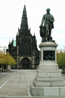 Dr Livingstone, I presume?
Statue in front of Glasgow Cathedral to the great Scottish missionary and Explorer, David Livingstone. Born in Blantyre in 1813.
