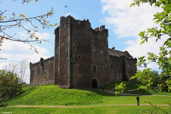 Doune Castle
Built in the 13th century it was then thought to have been damaged in the Wars of Independence before being rebuilt in the 14th century to what you see today.  By the end of the 17th century the castle was in ruins but restoration works in the 1880 replaced the timber roofs and internal fittings.  More recently it is perhaps best known for its use in the Monty Python film, The Holy Grail and also the tv series, Outlander.  [url=http://streetmap.co.uk/map.srf?X=272875&Y=701064&A=Y&Z=120/] Map location [/url]
