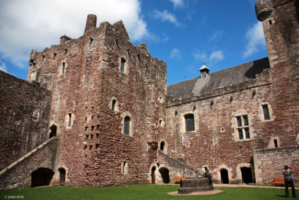 Doune Castle courtyard
A view of the courtyard in Doune Castle.  The tower on the left contains the kitchens and guest room, they are linked by a great hall to the main tower house on the right.  Just right of centre a well can be seen. [url=http://streetmap.co.uk/map.srf?X=272845&Y=701059&A=Y&Z=120/] Map location. [/url]
