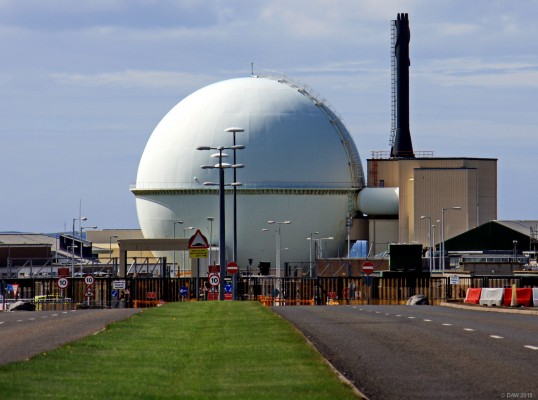 Dounreay Fast Reactor, Caithness
The iconic dome of the fast reactor. It was built between 1955 and 1958 to test the concept of the fast breeder reactor.  It became the first fast reactor in the world to provide electricity to the grid in 1962, generating 14MW of electricity.  The reactor was closed in 1977 and is undergoing the long process of decommissioning which will eventually lead to the removal of the sphere.
