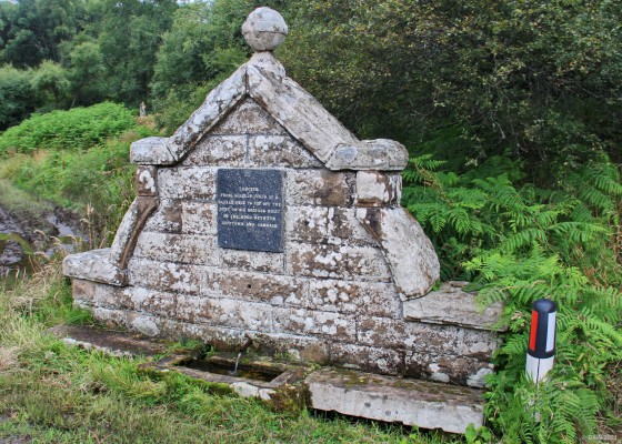 Drinking Well, Dufftown to Cabrach road
This well was constructed from money left over from a Bazaar to raise fund for the debt of building the 6 stone bridges between Dufftown and Cabrach in deepest Aberdeenshire.  [url=http://streetmap.co.uk/map?X=337815&Y=829100&A=Y&Z=120/] Map location. [/url]
