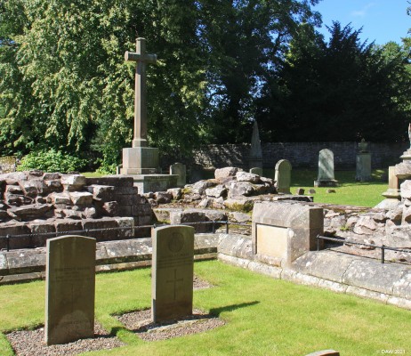 Grave of Field Marshall Douglas Haig, Dryburgh Abbey
The unassuming grave of Earl Haig and his wife.  Haig was a figure of controversy due to the 2 million British casualties under his command during World War I.  More recently he has been recognised for his tactics and adoption of new technologies.  The losses were more to do with warfare of the time rather than Haigs leadership.
