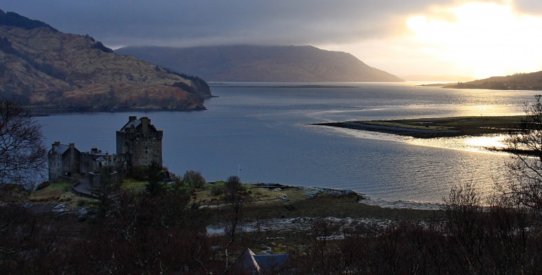 Sunset over Eilean Donan and Loch Alsh
A winter sunset over Eilean Donan Castle. [url=http://www.streetmap.co.uk/map.srf?X=188456&Y=825937&A=Y&Z=115/] Map location. [/url]
