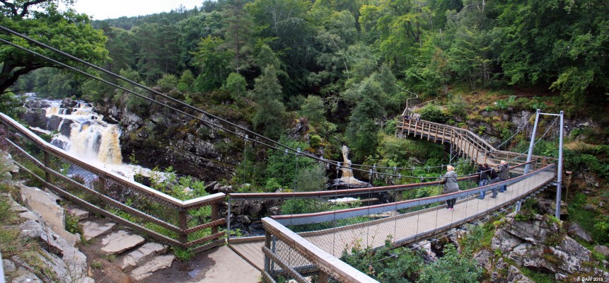 The Falls of Rogie
The falls of Rogie are found on the Black Water just north of Contin.  They are only a short walk from the car park on the A835 and as you can see from the photo there is a footbridge and walkways that give great views over the falls.  [url=http://streetmap.co.uk/map.srf?X=244474&Y=858457&A=Y&Z=115/] Map location. [/url]

