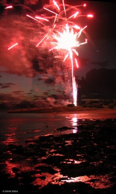 Firework display at the Pencil, 2002 Largs Viking Festival

