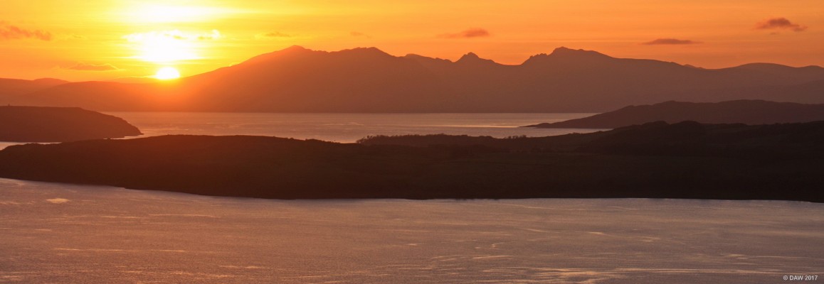 Sunset over Arran
Taken from the view point at the top of Douglas Park above Largs on a cold winter afternoon.  In the foreground is the Great Cumbrae, on the left the Wee Cumbrae, on the right Bute and the sun is setting over the Island of Arran. [url=http://streetmap.co.uk/map.srf?X=221430&Y=658508&A=Y&Z=120/] Map location. [/url]
