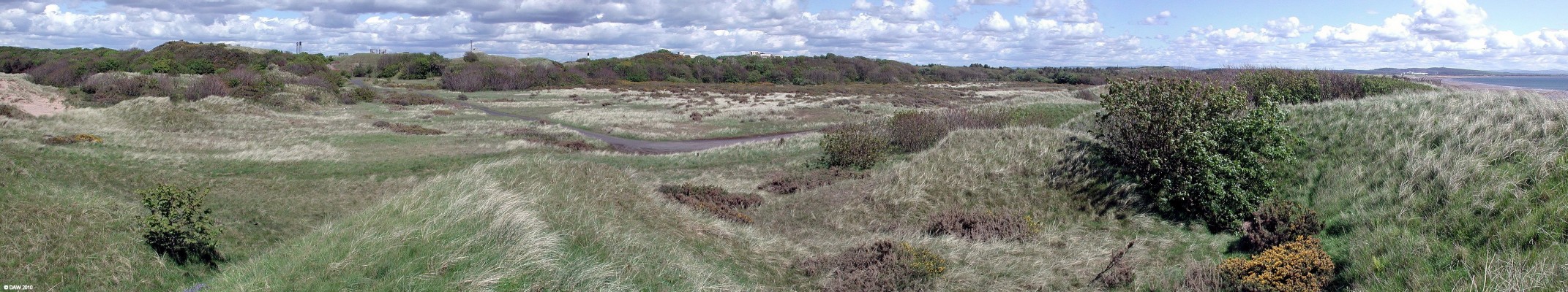 Site of former Explosives factory, Ardeer
In 1871 Alfred Nobel chose this site for his British Dynamite Factory because of its remote location and lots of blast obsorbinbg sand to make berms and blast walls.  It developed into a 1700 acre site that became the world's largest explosives factory for both civilian and military use.  In 1926 Nobel Explosives became part of ICI and in 1998 the site closed.  There are �500m plans to make the area safe for redevelopment with housing and new commercial units.  
