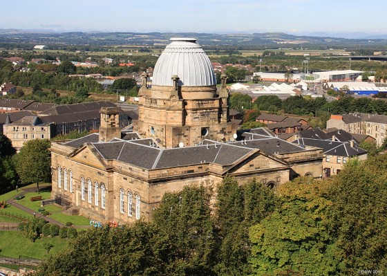 The former John Neilson Institution, Paisley
Looking down on the familiar upturned porridge bowl of what was the John Neilson Institution, opened in 1852.  [url=http://www.streetmap.co.uk/map.srf?X=247795&Y=663982&A=Y&Z=115/] Map location. [/url]
