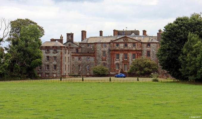 Galloway House, Garlieston
The House was first started in 1740 for Lord Garlies, who became the 6th Earl of Galloway.  Later additions date  from 1841.  The house remained in the hands of the Earls of Galloway until 1908 when they were forced to sell.  It had varies owners after that.  During the 1940's  it was used as a hospital for injured soldiers and in 1947 was sold to Glasgow Corporation and used as a boarding school until 1976.  Today it is once again in private ownership. 
