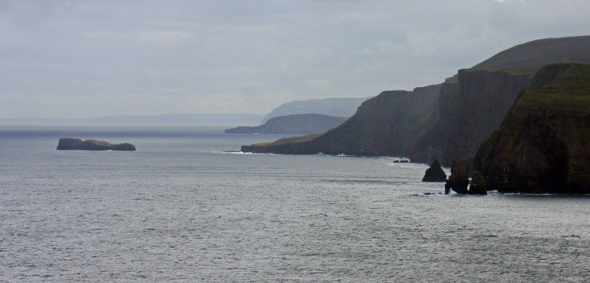 Garvie Island, Cape Wrath
The MoD owns around 23 square miles of land around Cape Wrath, known as the Cape Wrath Training Area.  It is used for live firing excersices for around 120 days a year.  The island you see here is used by the RAF and other NATO countries for target practice with ordnance of up to 1000lbs.  
