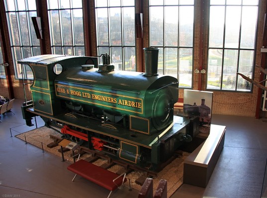 Gibb & Hogg, Airdrie, 0-4-0ST, Summerlee Industrial Museum
Built in 1898 at the Gibb & Hogg locomotive works at Airdrie.  Now residing in [urll=http://www.monklands.co.uk/summerlee/] Summerlee Industrial Museum [/url] in Coatbridge.
