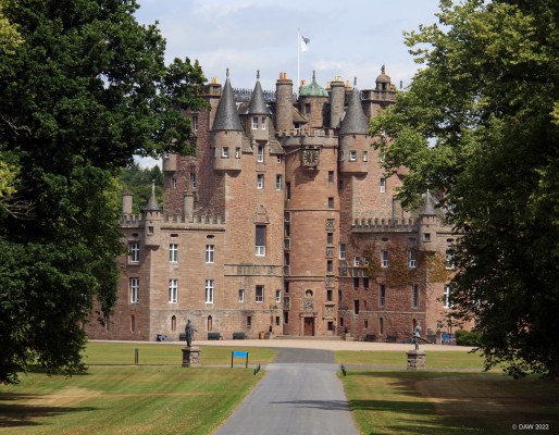 Glamis Castle, 2018
The earliest parts of Glamis Castle date from the 14th century but most of what you can see is later from around the 17th century.  There is a connection with the modern Royal Family,  Princess Margaret was born here (Sister to Queen Elizabeth II) and it was also the childhood home of the mother of Queen Elizabeth II.  [url=http://streetmap.co.uk/map?X=338520&Y=747715&A=Y&Z=120/] Map location. [/url]
