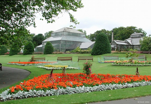 Glass houses at the Botanic Gardens, Glasgow
